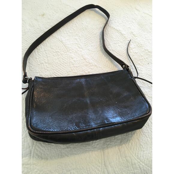 American West Dark Brown Tooled Leather Western Shoulder bag / Purse - Picture 3 of 9